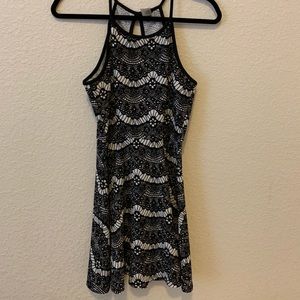 Black and white lace dress